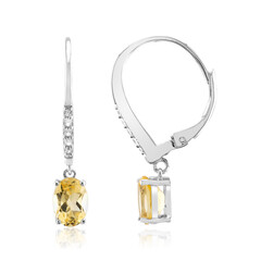 Boucles d'oreilles en argent et Citrine