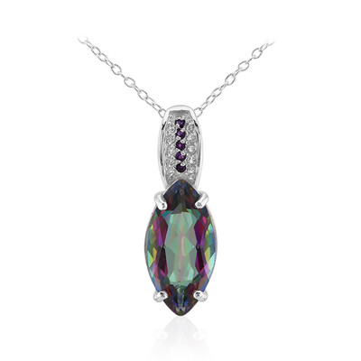 Collier en argent et Quartz mystique
