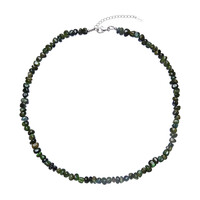 Collier en argent et Tourmaline verte