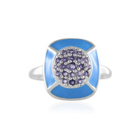 Bague en argent et Iolite de Madagascar