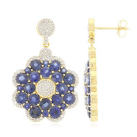 Boucles d'oreilles en or et Saphir d'Éthiopie (AMAYANI)