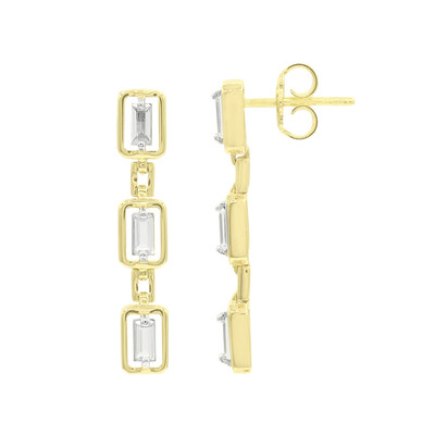 Boucles d'oreilles en argent et Topaze blanche