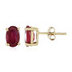 Boucles d'oreilles en or et Rubis de Madagascar