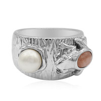 Bague en argent et Perle de culture d'eau douce (TPC)