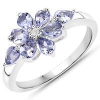 Bague en argent et Tanzanite