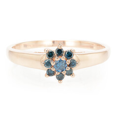 Bague en argent et Diamant fantaisie