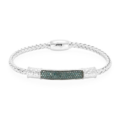Bracelet en argent et Diamant bleu