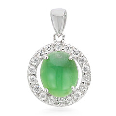 Pendentif en argent et Chrysoprase impériale
