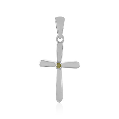 Pendentif en argent et Diamant jaune I3