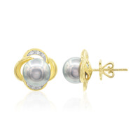 Boucles d'oreilles en or et Perle de culture de Tahiti (TPC)