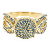 Bague en argent et Diamant fantaisie