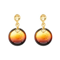Boucles d'oreilles en argent et Ambre de la Baltique Lever du soleil