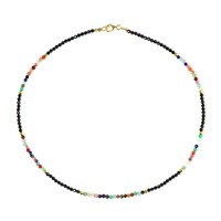 Collier en argent et Spinelle noir