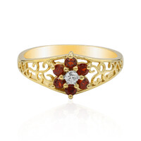 Bague en argent et Grenat du Mozambique