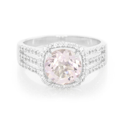 Bague en argent et Améthyste Rose de France