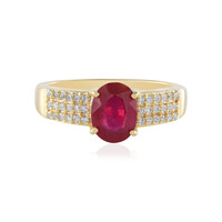 Bague en argent et Rubis de Madagascar