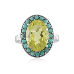 Bague en argent et Quartz de l'Ouro Verde