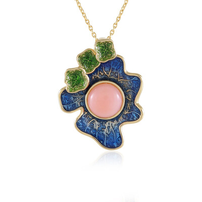 Collier en argent et Opale rose (Adela Silber)
