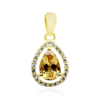 Pendentif en argent et Scapolite cognac