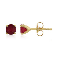 Boucles d'oreilles en argent et Rubis de Madagascar