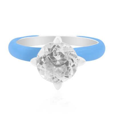 Bague en argent et Topaze blanche