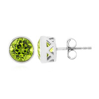 Boucles d'oreilles en argent et Péridot du Jilin
