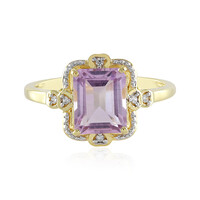 Bague en argent et Améthyste Rose de France
