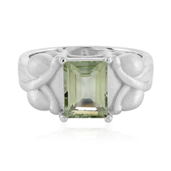 Bague en argent et Améthyste verte
