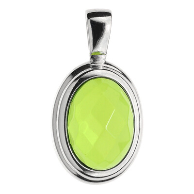 Pendentif en argent et Ambre verte de Colombie (dagen)