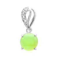 Pendentif en argent et Chrysoprase impériale