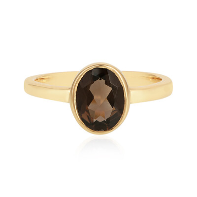 Bague en argent et Quartz fumé