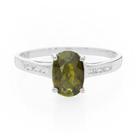 Bague en argent et Tourmaline cuprifère