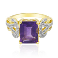 Bague en argent et Améthyste de Zambie