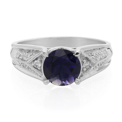 Bague en argent et Iolite de Ceylan
