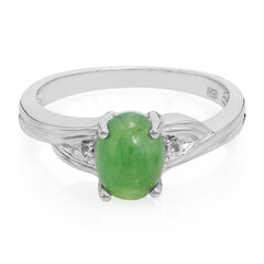 Bague en argent et Chrysoprase impériale