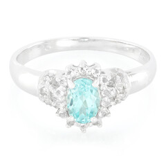 Bague en argent et Apatite bleue