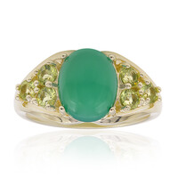 Bague en argent et Onyx vert