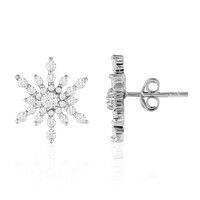 Boucles d'oreilles en argent et Topaze blanche