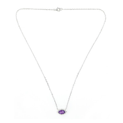 Collier en argent et Améthyste de Zambie (de Melo)