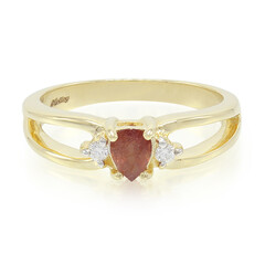 Bague en or et Saphir Padparadscha non chauffé