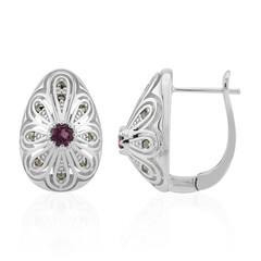 Boucles d'oreilles en argent et Grenat Rhodolite (Annette classic)