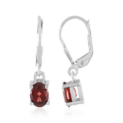 Boucles d'oreilles en argent et Grenat du Mozambique