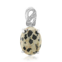Pendentif en argent et Jaspe Dalmatien
