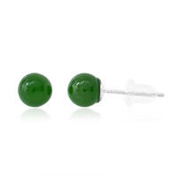 Boucles d'oreilles en argent et Néphrite