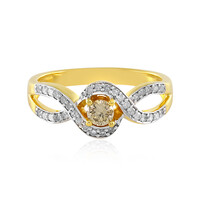 Bague en argent et Diamant Champagne PK