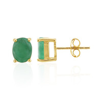 Boucles d'oreilles en argent et Emeraude du Brésil