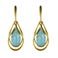 Boucles d'oreilles en argent et Turquoise