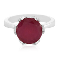 Bague en argent et Rubis de Madagascar