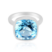Bague en argent et Topaze bleu ciel