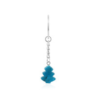 Porte-clé et Apatite bleu néon